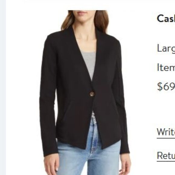 Caslon One-Button Knit Blazer - Picture 7 of 7